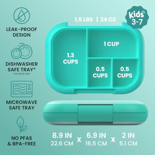 Chill Kids 4-Compartment Bento Box Leakproof Lunch Box