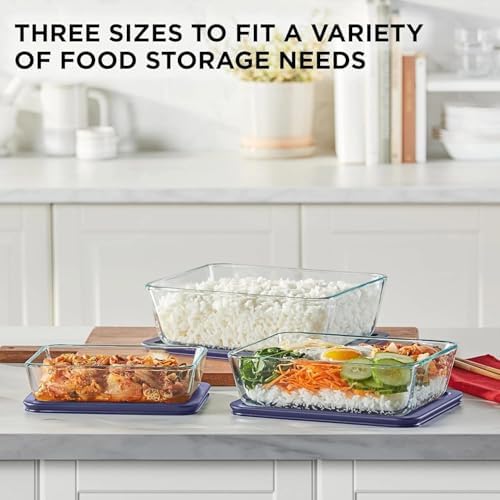 Simply Store (3-Pack) Rectangular Glass Food Storage Containers Set
