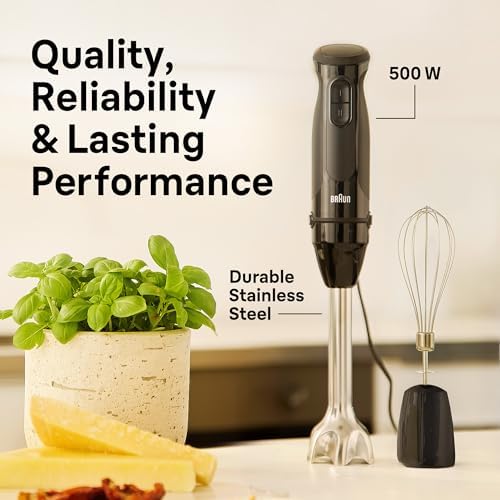 Braun MultiQuick 5 MQ515 Hand Blender, 500W, Dual Speed, Beaker & Whisk - Image 6