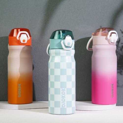 BJPKPK 18 oz Water Bottle with Straw & Handle, Insulated Stainless Flask - Image 6