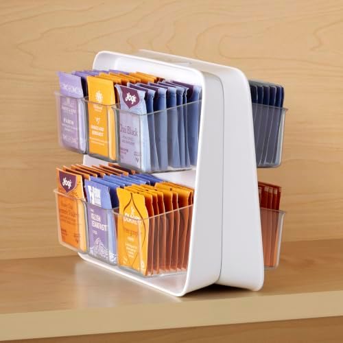 TeaStand 120 Tea Bag Organizer, Cabinet to Counter Tea Bag Caddy