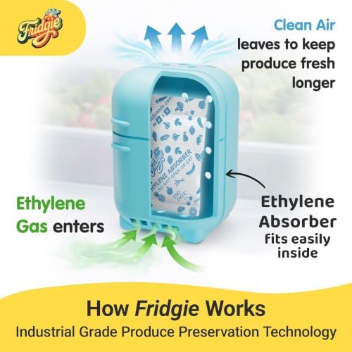 Fridgie Produce Saver, Ethylene Gas Absorber for Fridge, Lettuce Keeper