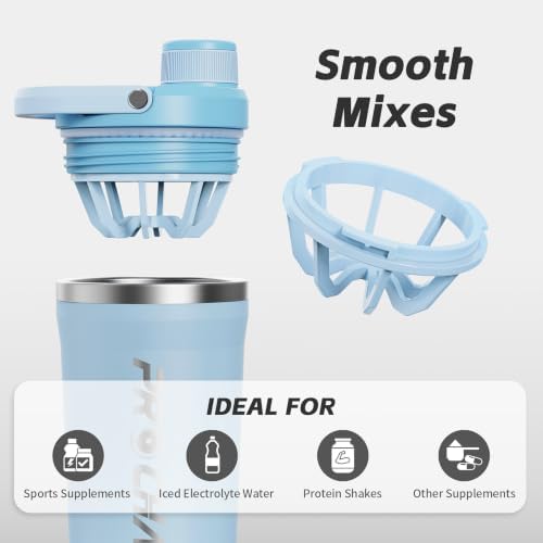 PROCHAIN Insulated Stainless Steel Protein Shaker Bottle, 20oz Metal Mixer - Image 4