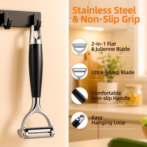 Vegetable Peeler, 2-in-1 Julienne and Potato Peeler for Kitchen
