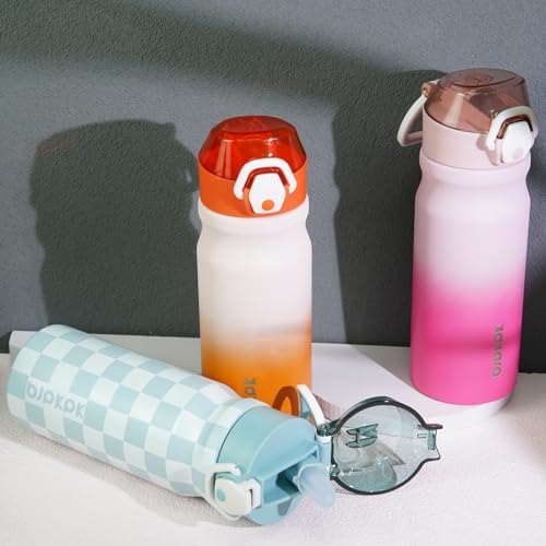 BJPKPK 18 oz Water Bottle with Straw & Handle, Insulated Stainless Flask - Image 6