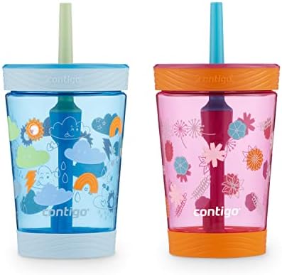 Kids Spill-Proof Tumbler with Straw, 14oz, 2-Count