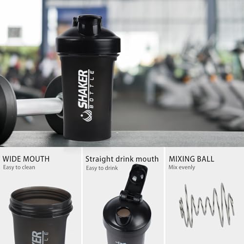 400ml Protein Shaker Bottle,Gym Small Shakes Cup with Mixing Ball - Image 3