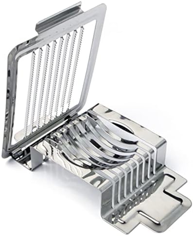 Egg Slicer Heavy Duty Egg Cutter Multi-Function Splitter Slicer Stainless Steel Wire Mushroom Tomato Cutting Silver. Graters - Image 4