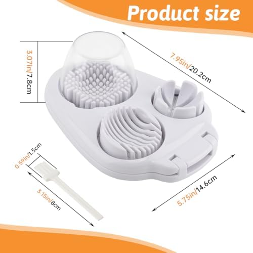3 in 1 Egg Slicer for Hard Boiled Eggs,with Cleaning Brush,Egg Cutter - Image 6