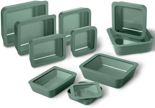Glass Food Storage Containers with Lids, 20-Piece Set, Pine