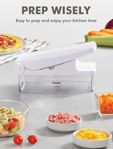 Geedel Vegetable Chopper with Container, 4 in 1 Food Chopper Veggie Slicer - Image 6