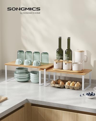 Cabinet Organizer Shelf, Set of 4 Spice Rack, Kitchen Storage