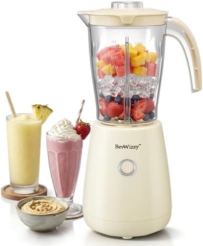 Small Blenders for Kitchen, 21oz Smoothie Blender, 350W Max, Ivory by Unknown