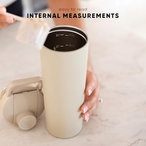 Simple Modern Protein Shaker Bottle, Stainless Steel | 24oz, Beige
