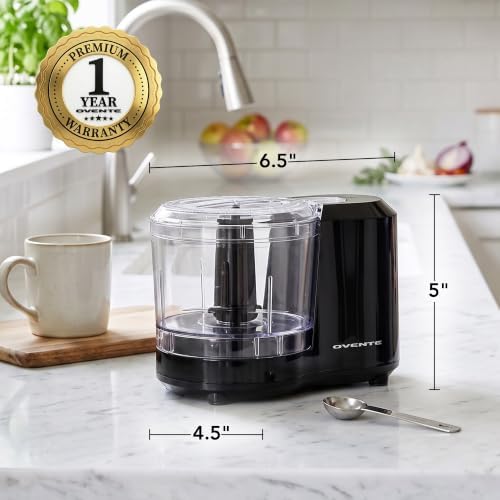 OVENTE 1.5-Cup Electric Food Chopper and Processor, 100W, Black PF1515B - Image 5