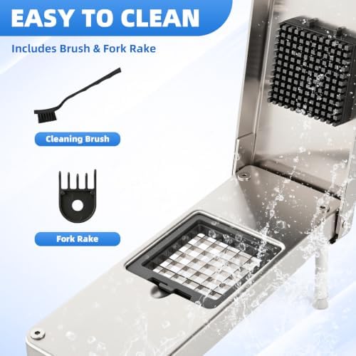 Stainless Steel Vegetable Chopper with Safety Mandoline Slicer & Container - Image 7