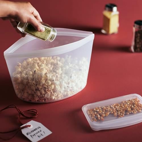 Premium Reusable Silicone Leak-Free Food Storage Bowl, Clear, 8-Cup