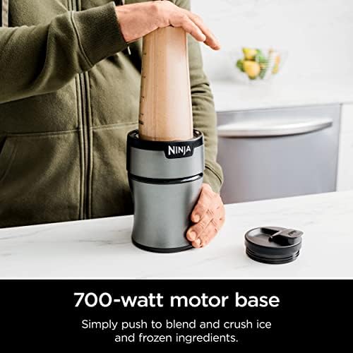 Ninja BN300C, Personal Nutri-Blender With Ice-Crushing Technology, Black/Silver, 700W - Image 4
