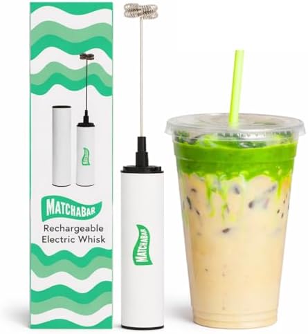 MatchaBar High-Speed Electric Milk Frother USB Rechargeable Whisk by MATCHABAR