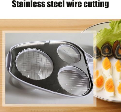 3 in 1 Egg Slicer for Hard Boiled Eggs, 2025 New Egg Cutter, Multifunction Dicer for Strawberry, Mushroom, Grape, Cherry, Tomato, Etc, Durable Kitchen Cutter (1)