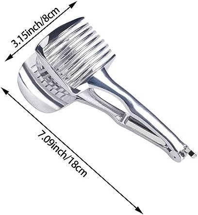 Stainless Steel Multipurpose Handheld Round Fruit Tongs for Onions, Avocados, Eggs and Other Vegetables - Image 2