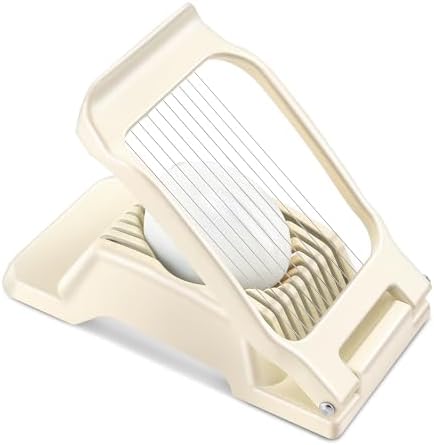 Multipurpose Heavy Duty Aluminium Egg Slicer, Stainless Steel Wire, White by Yuzxaun