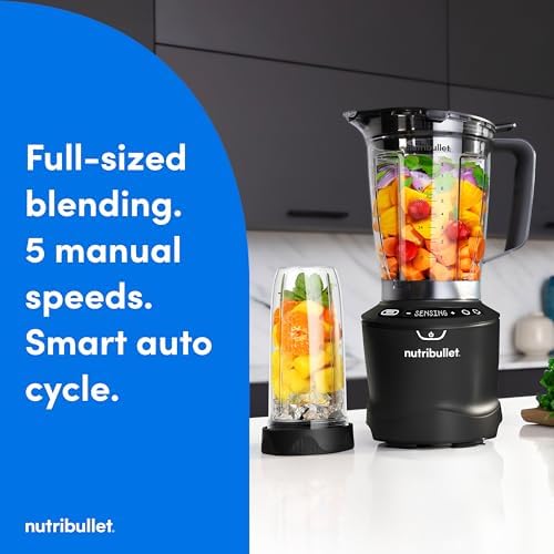 nutribullet® SmartSense Blender Combo, 1400 Watts, Matte Black, NBF50700AK - Image 2