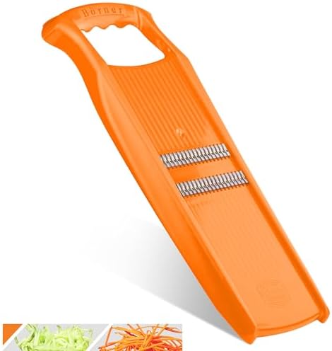 Roko Powerline Vegetable Slicer • Julienne Cutter for Fruit and Vegetables • Julienne Slicer for Fine Strips • Fine Vegetable Grater • Kitchen Slicer (Orange)