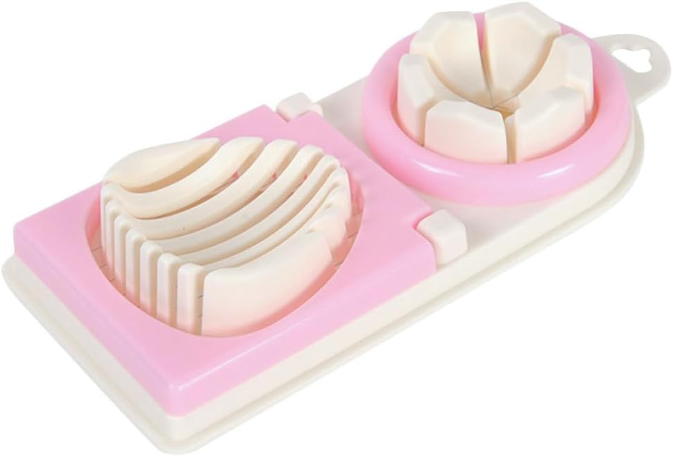 Multifunction Egg Cutter with Stainless Steel Wires 3 Slice Modes Hard Boiled Egg Slicer and Peeler Kitchen Gadget for Fruit and Vegetable Cutting 8-Inch Compact Design