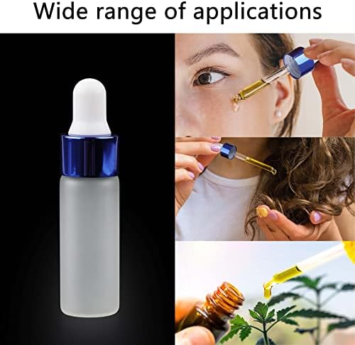 Kesell 50 Pack 5ml Frosted Glass Dropper Bottles for Essential Oils - Image 6