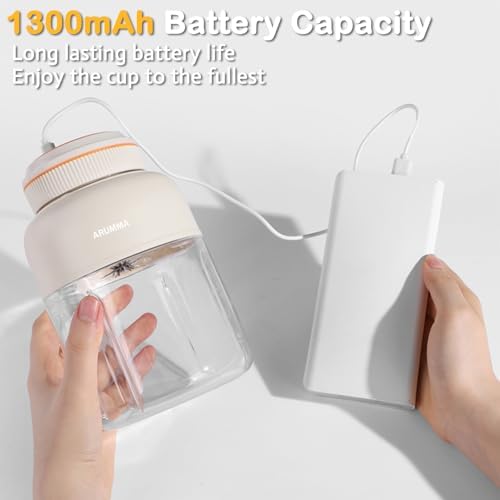Portable Smoothie Blender for Smoothies & Shakes 46oz 1400ML USB Charging Cordless Powerful Blades Blending Portable Juice Cup Blender for Small Ice Fruit Vegetable Crush Kitchen Gym Outdoor - Image 6