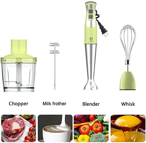 UTALENT Immersion Hand Blender with chopper - Puree Baby Food, Sauce & Soup - Image 3
