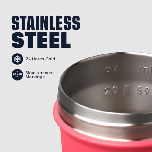 BlenderBottle Sport Sleek Stainless Steel Shaker Bottle 25 oz Neon Sunset - Image 3