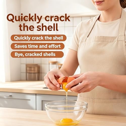 3Pcs Egg Opener,Stainless Steel Egg Cracker Tool, Multifunctional Egg Shell Opener for Raw & Hard-Boiled Eggs, Handheld Kitchen Gadget for Easy Peeling & Separating - Image 2