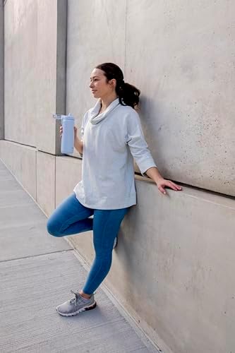 Cooper 32oz Insulated Stainless Steel Water Bottle with Straw, Blue