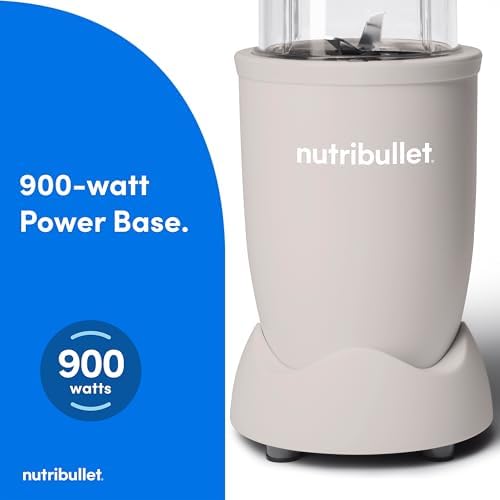 nutribullet Pro Personal Blender, Shakes, Smoothies, Food Prep, and Frozen Blending, 32 Ounce Cup, 24 Ounce Cup, Flip-top Travel Lid, 900 Watt, Matte Linen, NB9-0901LIN - Image 4