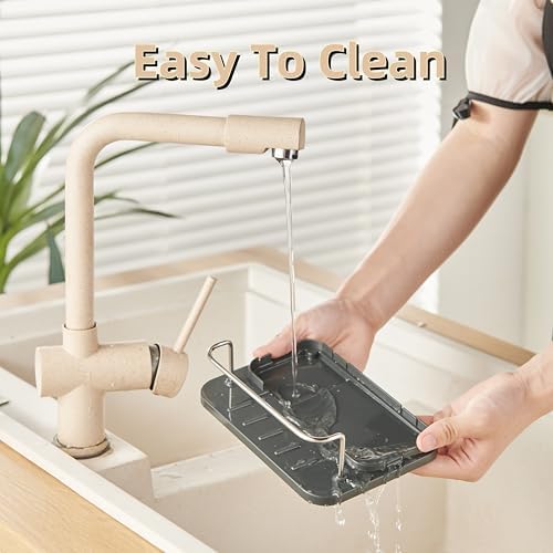 3-in-1 Kitchen Sink Caddy,Dish Soap Dispenser with Sponge Holder