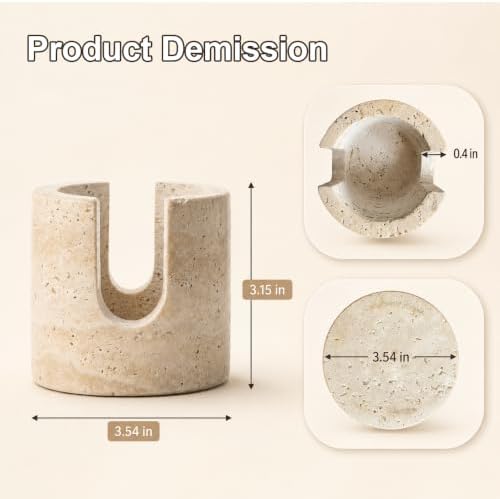 Travertine Sponge Holder for Kitchen Sink, Natural Stone Caddy Tray