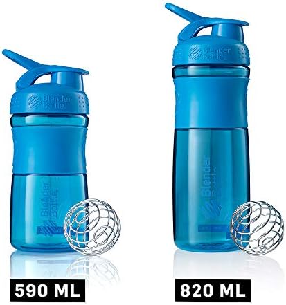 BlenderBottle SportMixer Tritan Grip Shaker Bottle, Cyan/Cyan, 28-Ounce - Image 7