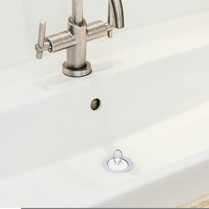 Stainless Steel Bath Tub Drain Assembly W/Wash Tray Plug for Bathtub or RV Mobile Showers