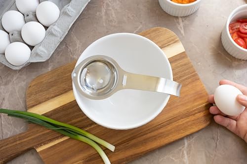 Fox Run Stainless Steel Egg Yolk Separator For Raw Eggs, 6.75” x 1.75” x 1” - Image 4