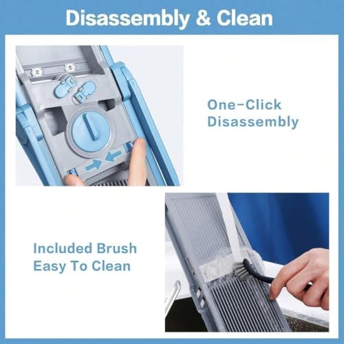Blue Mandoline Slicer Vegetable Cutter, Adjustable 0.1-8mm - Image 5