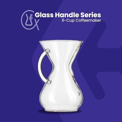 Pour-Over Glass Coffeemaker - Glass Handle Series - 6-Cup - Exclusive Packaging