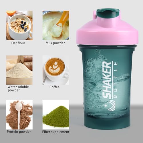 400ml Protein Shaker Bottle,Gym Small Shakes Cup with Mixing Ball - Image 6