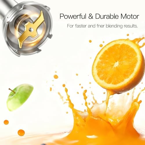 1000W Hand Blender,Multi-Attachment Immersion Blender with Chopper