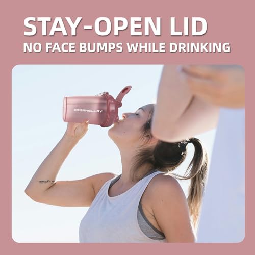 2 Pack Shaker Bottles for Protein Mixes, 17 oz Small Protein Shaker Bottle with Handle, Gym Shaker Cups with Blending Ball for Pre Workout, BPA-Free & Dishwasher Safe (Blue, Pink) - Image 5