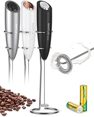 SIMPLETASTE Milk Frother Handheld Electric Foam Maker Battery Operated by SIMPLETaste