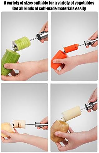 Vegetable Corer Vegetable Drill Red Vegetable Digging Rotating Drill Stainless Steel Fruit Corer For Children Food Salad Making Diy