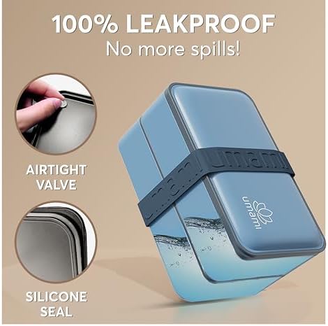 Bento Box Adult, Leakproof, All-in-1 Lunch Containers for Adults