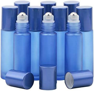 Kesell 10ml Glass Essential Oils Roller Bottles, 10-Pack, Small by Kesell
